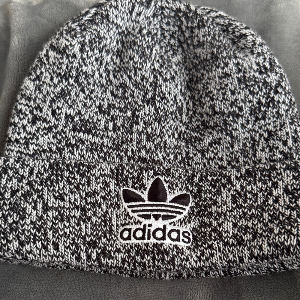 Adidas Monochrome black and white winter Knit Beanie one size